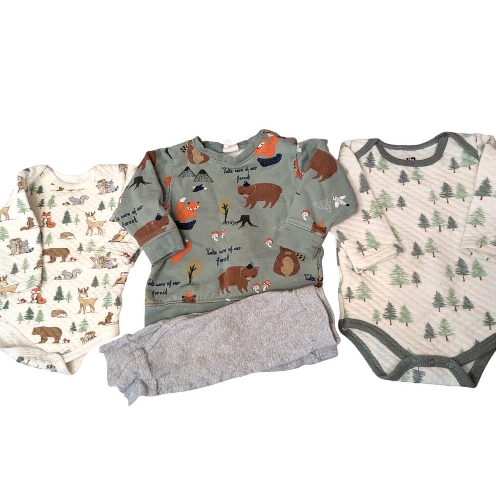 Forest/Animal Baby Outfits 6-9 Months